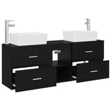 vidaXL Badkamerkast set 3 st Wit 53 x 34,5 x 63 cm Bewerkt hout