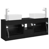 vidaXL Badkamerkast set 3 st Wit 53 x 34,5 x 63 cm Bewerkt hout
