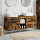 vidaXL Badkamerkast set 3 st Wit 53 x 34,5 x 63 cm Bewerkt hout