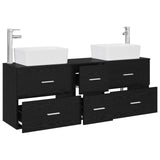 vidaXL Badkamerkast set 3 st Wit 53 x 34,5 x 63 cm Bewerkt hout