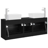 vidaXL Badkamerkast set 3 st Wit 53 x 34,5 x 63 cm Bewerkt hout