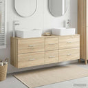 vidaXL Badkamerkast set 3 st Wit 53 x 34,5 x 63 cm Bewerkt hout
