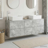 vidaXL Badkamerkast set 3 st Wit 53 x 34,5 x 63 cm Bewerkt hout