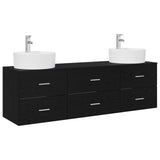 vidaXL Badkamerkast set 3 st Wit 62,5 x 44,5 x 50 cm Bewerkt hout