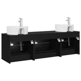 vidaXL Badkamerkast set 3 st Wit 62,5 x 44,5 x 50 cm Bewerkt hout
