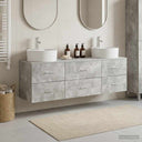 vidaXL Badkamerkast set 3 st Wit 62,5 x 44,5 x 50 cm Bewerkt hout