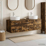 vidaXL Badkamerkast set 3 st Wit 62,5 x 44,5 x 50 cm Bewerkt hout