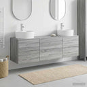 vidaXL Badkamerkast set 3 st Wit 62,5 x 44,5 x 50 cm Bewerkt hout