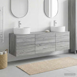 vidaXL Badkamerkast set 3 st Wit 62,5 x 44,5 x 50 cm Bewerkt hout