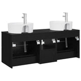 vidaXL Badkamerkast set 3 st Wit 49,5 x 44,5 x 65 cm Bewerkt hout
