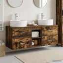 vidaXL Badkamerkast set 3 st Wit 49,5 x 44,5 x 65 cm Bewerkt hout