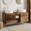 vidaXL Badkamerkast set 3 st Wit 49,5 x 44,5 x 65 cm Bewerkt hout