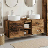vidaXL Badkamerkast set 3 st Wit 49,5 x 44,5 x 65 cm Bewerkt hout