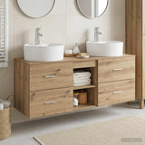 vidaXL Badkamerkast set 3 st Wit 49,5 x 44,5 x 65 cm Bewerkt hout