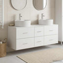 vidaXL Badkamermeubel Set 3 st Wit 49,5 x 44,5 x 65 cm Bewerkt hout