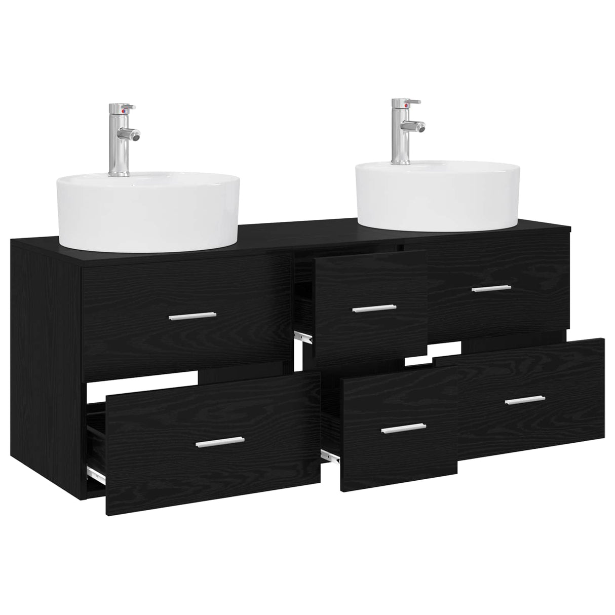 vidaXL Badkamermeubel Set 3 st Wit 49,5 x 44,5 x 65 cm Bewerkt hout