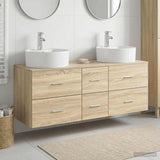 vidaXL Badkamermeubel Set 3 st Wit 49,5 x 44,5 x 65 cm Bewerkt hout