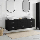 vidaXL Bathroom Furniture Set 3 pcs White 49.5 x 44.5 x 65 cm Engineered Wood