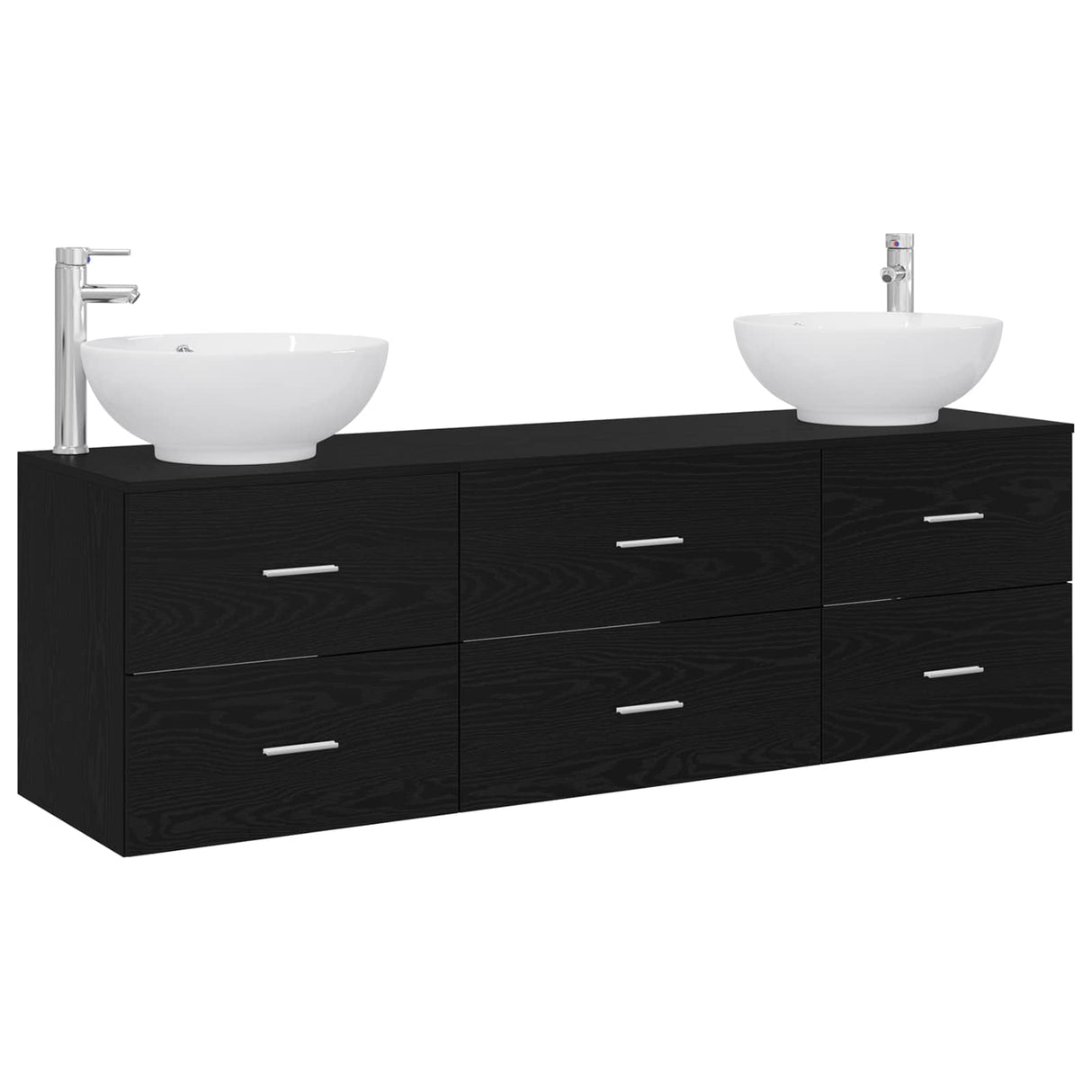 vidaXL Bathroom Furniture Set 3 pcs White 49.5 x 44.5 x 65 cm Engineered Wood