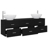 vidaXL Bathroom Furniture Set 3 pcs White 49.5 x 44.5 x 65 cm Engineered Wood
