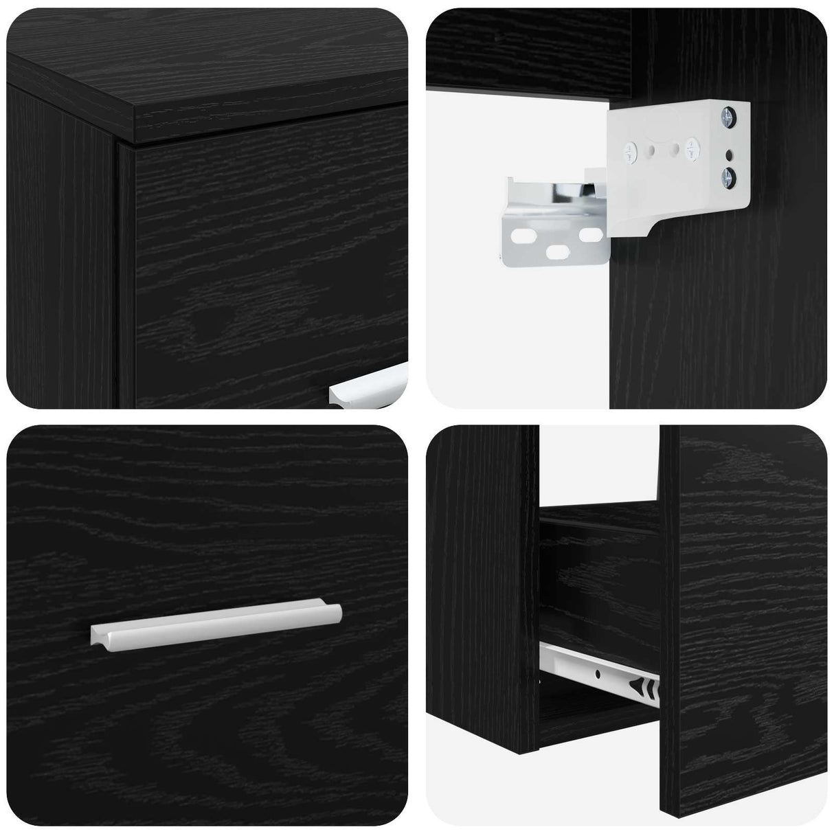 vidaXL Bathroom Furniture Set 3 pcs White 49.5 x 44.5 x 65 cm Engineered Wood