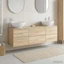 vidaXL Bathroom Furniture Set 3 pcs White 49.5 x 44.5 x 65 cm Engineered Wood
