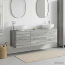 vidaXL Bathroom Furniture Set 3 pcs White 49.5 x 44.5 x 65 cm Engineered Wood