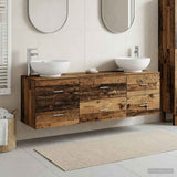 vidaXL Bathroom Furniture Set 3 pcs White 49.5 x 44.5 x 65 cm Engineered Wood
