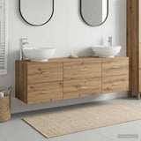 vidaXL Bathroom Furniture Set 3 pcs White 49.5 x 44.5 x 65 cm Engineered Wood