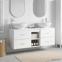vidaXL Badkamermeubel Set 3 st Wit 49,5 x 44,5 x 65 cm Bewerkt hout