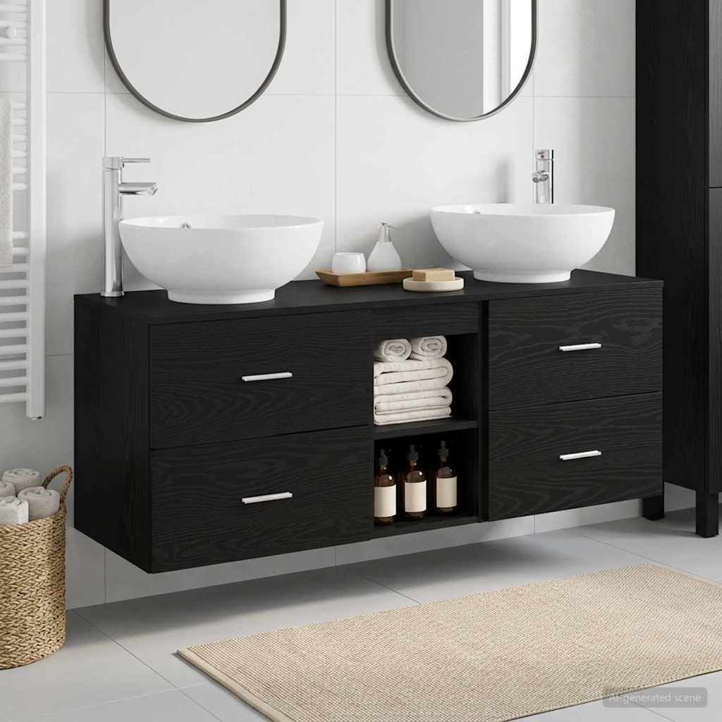 vidaXL Badkamermeubel Set 3 st Wit 49,5 x 44,5 x 65 cm Bewerkt hout