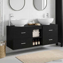vidaXL Badkamermeubel Set 3 st Wit 49,5 x 44,5 x 65 cm Bewerkt hout