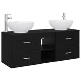 vidaXL Badkamermeubel Set 3 st Wit 49,5 x 44,5 x 65 cm Bewerkt hout