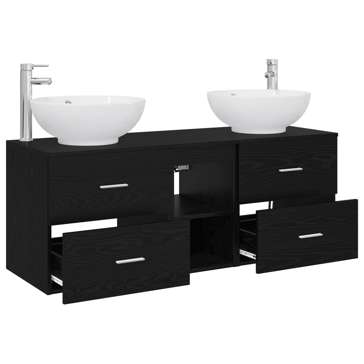 vidaXL Badkamermeubel Set 3 st Wit 49,5 x 44,5 x 65 cm Bewerkt hout