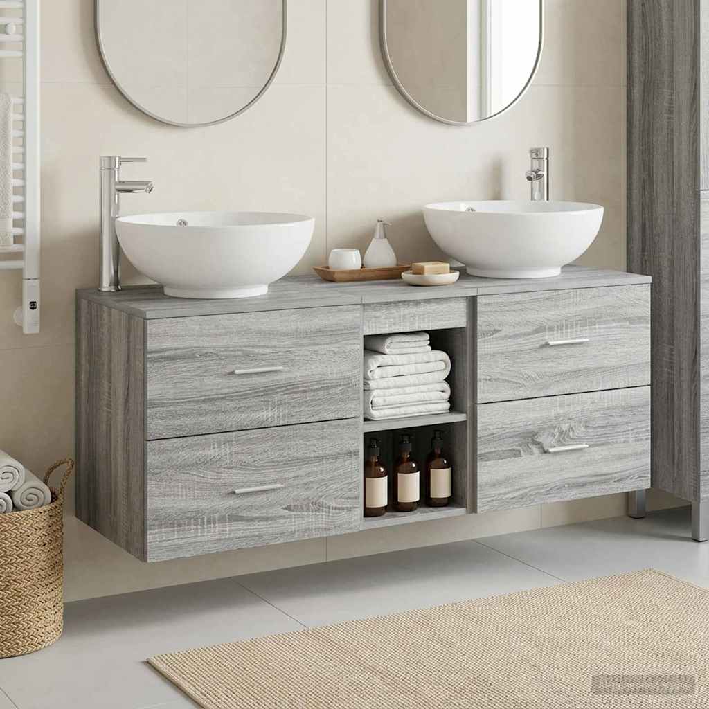 vidaXL Badkamermeubel Set 3 st Wit 49,5 x 44,5 x 65 cm Bewerkt hout