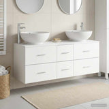 vidaXL Badkamermeubel Set 3 st Wit 49,5 x 44,5 x 65 cm Bewerkt hout