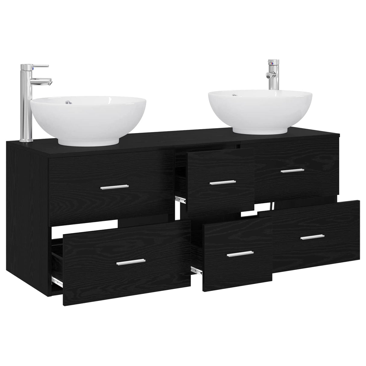 vidaXL Badkamermeubel Set 3 st Wit 49,5 x 44,5 x 65 cm Bewerkt hout