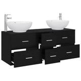 vidaXL Badkamermeubel Set 3 st Wit 49,5 x 44,5 x 65 cm Bewerkt hout