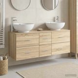 vidaXL Badkamermeubel Set 3 st Wit 49,5 x 44,5 x 65 cm Bewerkt hout