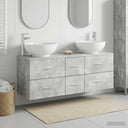 vidaXL Badkamermeubel Set 3 st Wit 49,5 x 44,5 x 65 cm Bewerkt hout