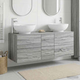 vidaXL Badkamermeubel Set 3 st Wit 49,5 x 44,5 x 65 cm Bewerkt hout