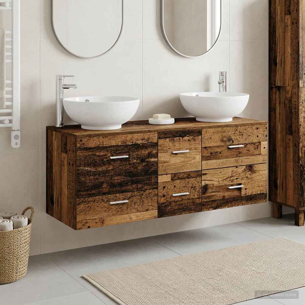 vidaXL Badkamermeubel Set 3 st Wit 49,5 x 44,5 x 65 cm Bewerkt hout