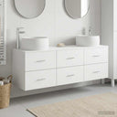 vidaXL Badkamermeubel Set 3 st Wit 49,5 x 44,5 x 66 cm Bewerkt hout