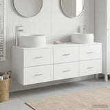 vidaXL Badkamermeubel Set 3 st Wit 49,5 x 44,5 x 66 cm Bewerkt hout