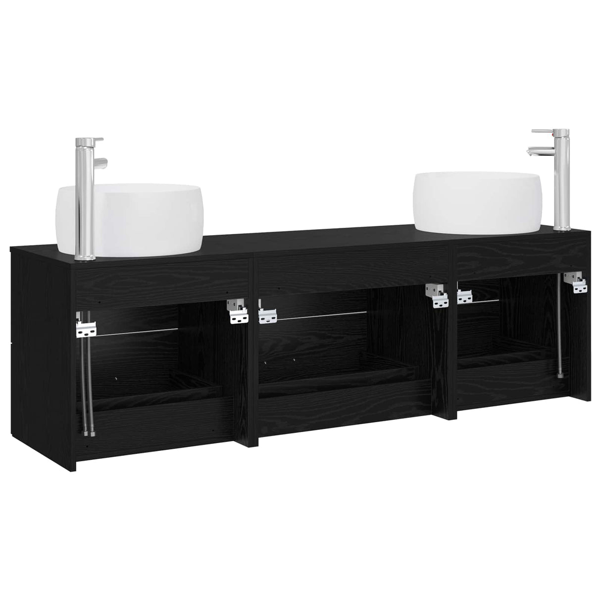 vidaXL Badkamermeubel Set 3 st Wit 49,5 x 44,5 x 66 cm Bewerkt hout