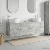 vidaXL Badkamermeubel Set 3 st Wit 49,5 x 44,5 x 66 cm Bewerkt hout