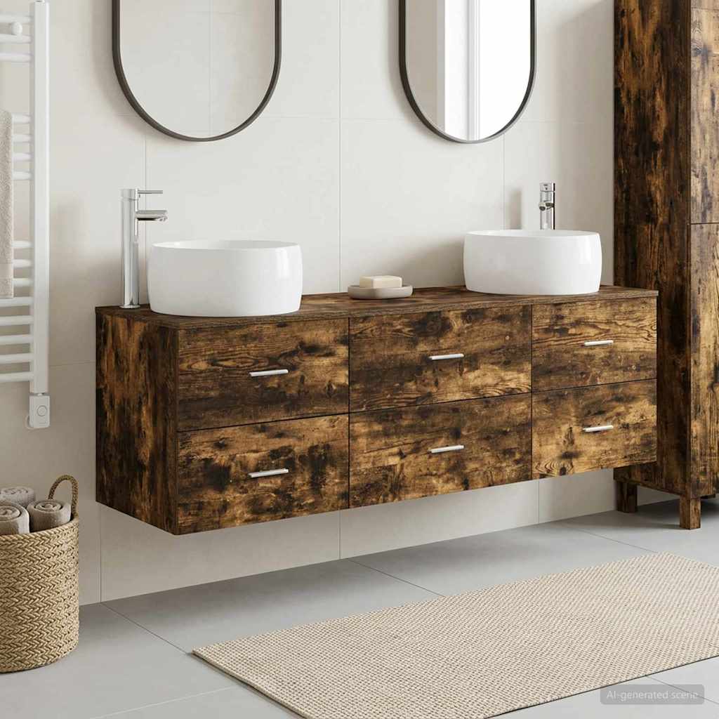 vidaXL Badkamermeubel Set 3 st Wit 49,5 x 44,5 x 66 cm Bewerkt hout