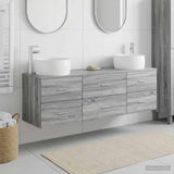 vidaXL Badkamermeubel Set 3 st Wit 49,5 x 44,5 x 66 cm Bewerkt hout