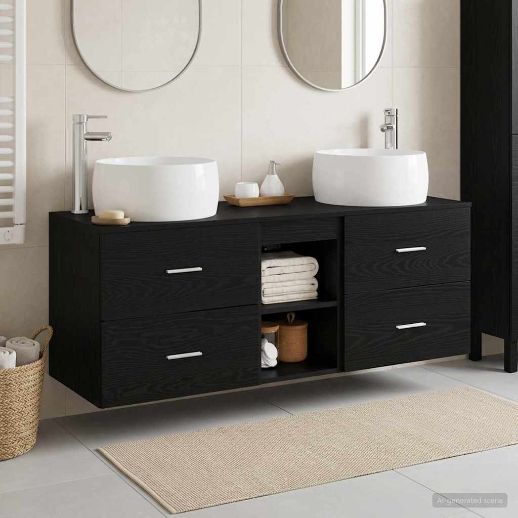 vidaXL Bathroom Furniture Set 3 pcs White 49.5 x 44.5 x 66 cm Engineered Wood