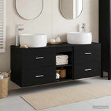 vidaXL Bathroom Furniture Set 3 pcs White 49.5 x 44.5 x 66 cm Engineered Wood